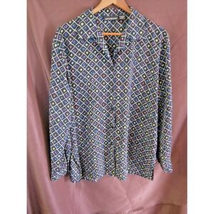 VTG 90's Impressions Shirt Size Large Geometric Print Top